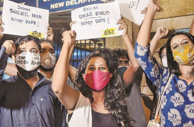Protest against UAPA. Photo: INN